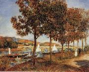 Pierre Renoir The Bridge at Argenteuil in Autunn oil painting on canvas